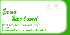 erno majland business card